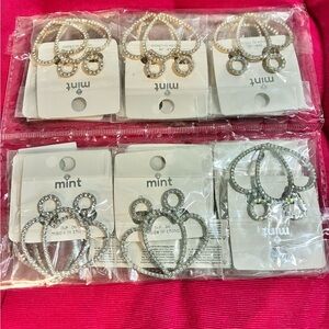 Mint Sparkling Heart Earrings Collection